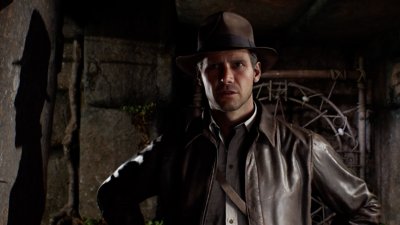 A short looping video of Indiana Jones and the Great Circle where Indiana is looking forwards as the camera zooms towards him