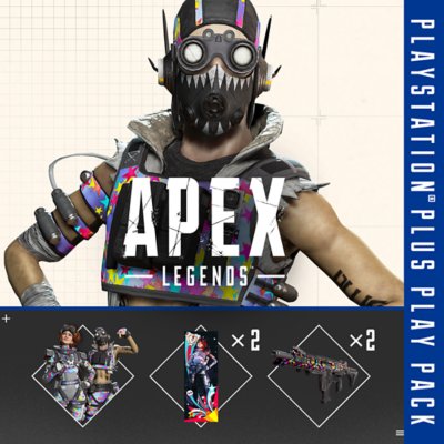 Apex Legends - Pacchetto PlayStation Plus che mostra un personaggio in posa