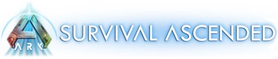 ARK: Survival Ascended logo in blue and green