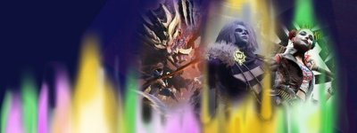 Grafika przedstawiająca baner najlepszych strzelanek z łupami, w tym Legion Samobójców: Śmierć Lidze Sprawiedliwości, Monster Hunter Rise i Destiny 2