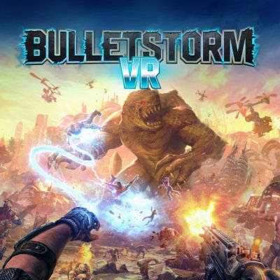 Immagine principale di Bulletstorm VR raffigurante fucili che fanno fuoco su un mostro