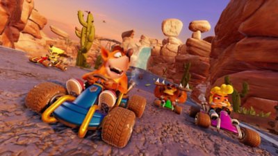Crash Team Racing: Nitro-Fuelled screenshot showing Crash leading the way