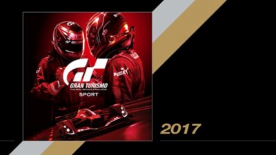 An image of Gran Turismo Sport's cover art with the year it released next to it: 2017