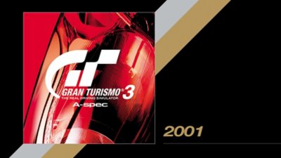 An image of Gran Turismo 3's cover art with the year it released next to it: 2001