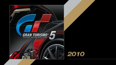 An image of Gran Turismo 5's cover art with the year it released next to it: 2010