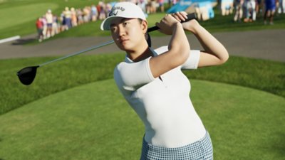 PGA Tour 2K25 screenshot showing a competitor while stood on the tee box