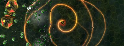 Istantanea della schermata di gioco di Super Stardust Portable